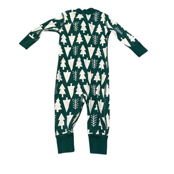 Hanna Andersson Baby Holiday Zip Sleeper Tree Print Size 3-6 months - Picture 2 of 3
